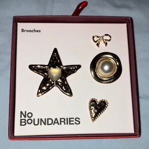 No Boundaries Gold and Silver Brooch Set Sea Life 4 Brooches New